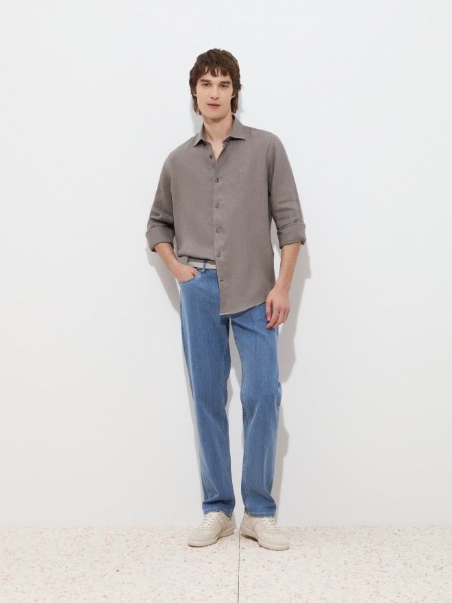 Regular fit linen shirt Regular fit linen shirt