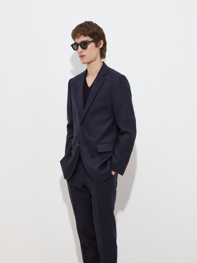 Classic blazer in regular fit linen Classic blazer in regular fit linen