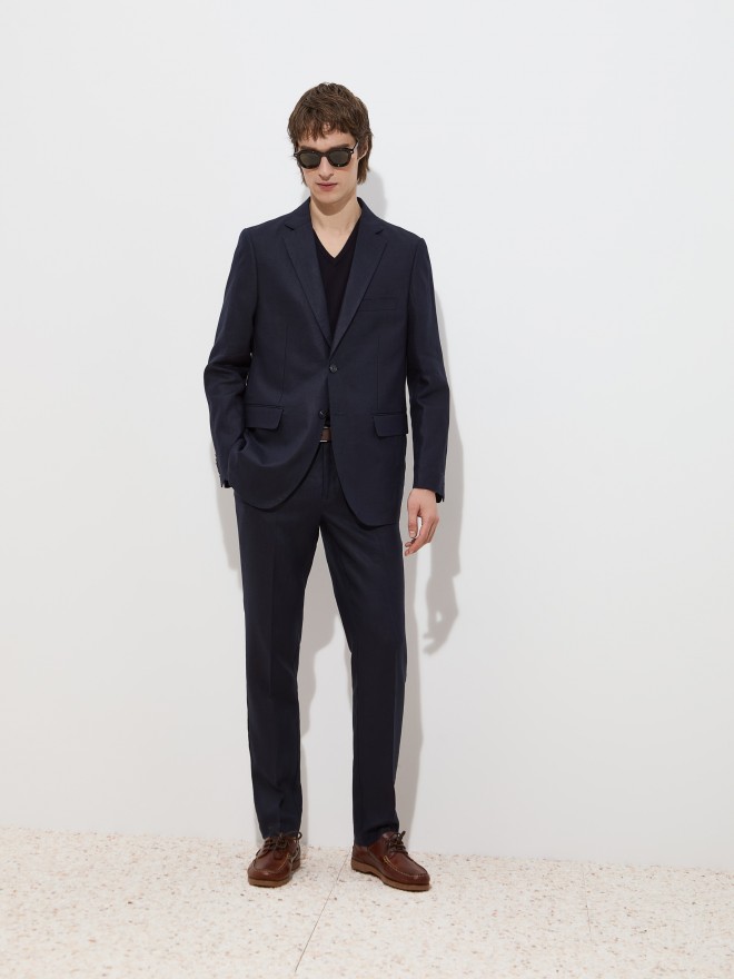 Classic blazer in regular fit linen Classic blazer in regular fit linen