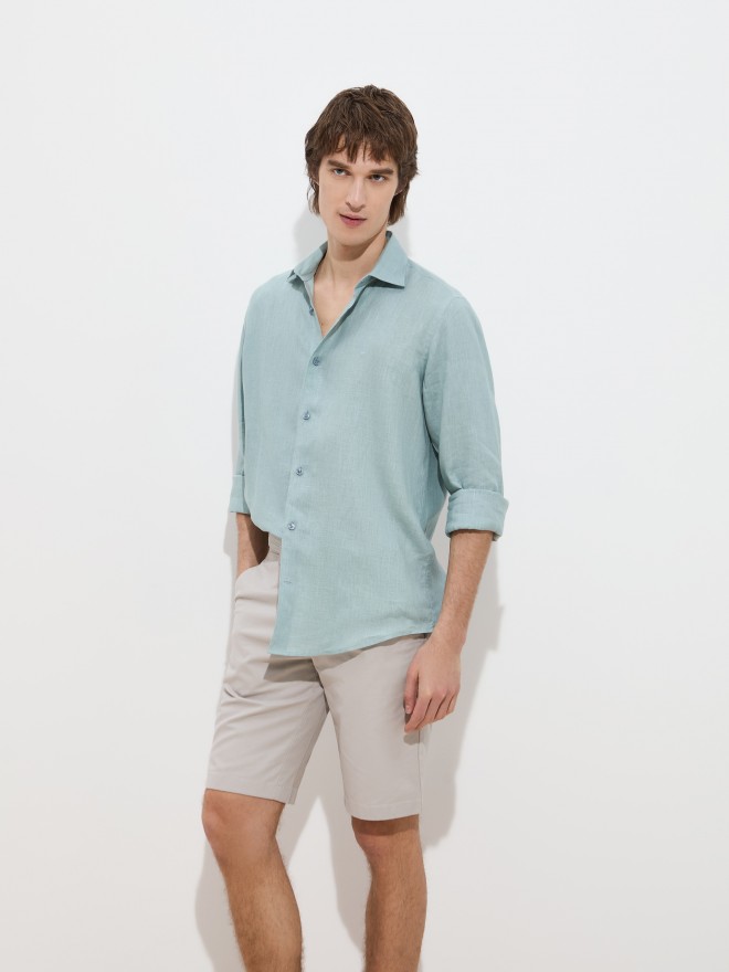Regular fit linen shirt Regular fit linen shirt