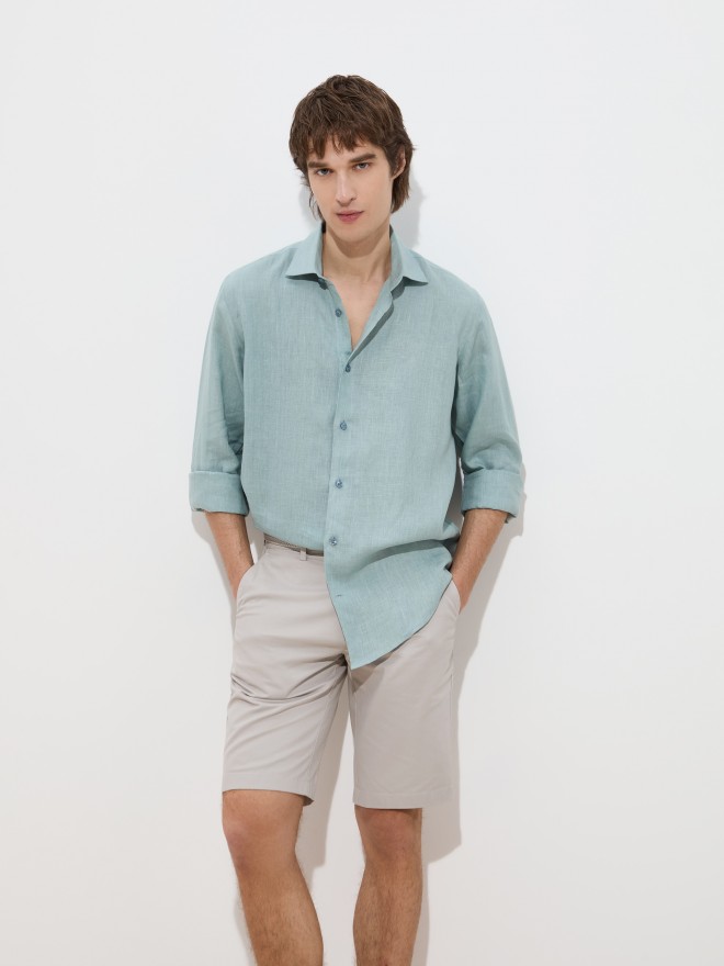 Regular fit linen shirt Regular fit linen shirt