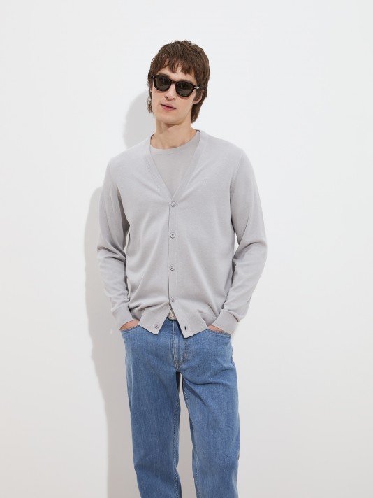 Cotton knitted coat
