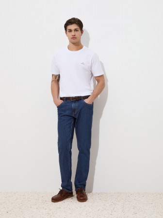 Calças denim regular fit Calças denim regular fit
