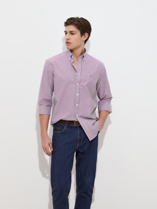 Regular fit striped shirt
