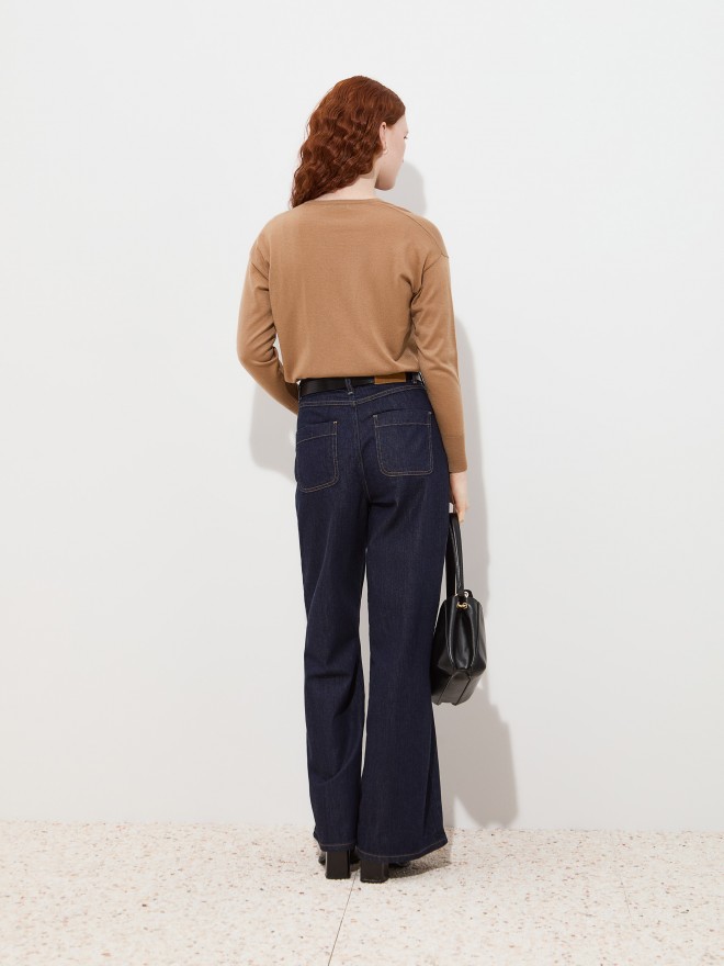 Wide leg denim pants Wide leg denim pants
