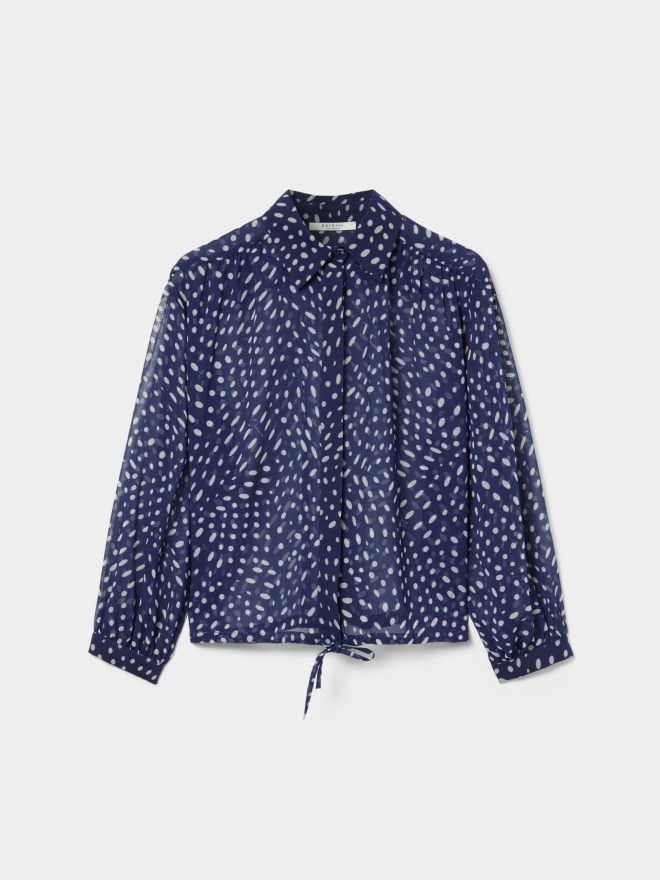 Blusa fluida estampada