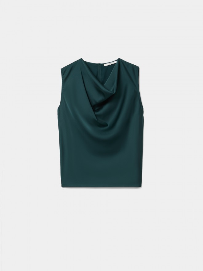 Blusa drapeada y fluida
