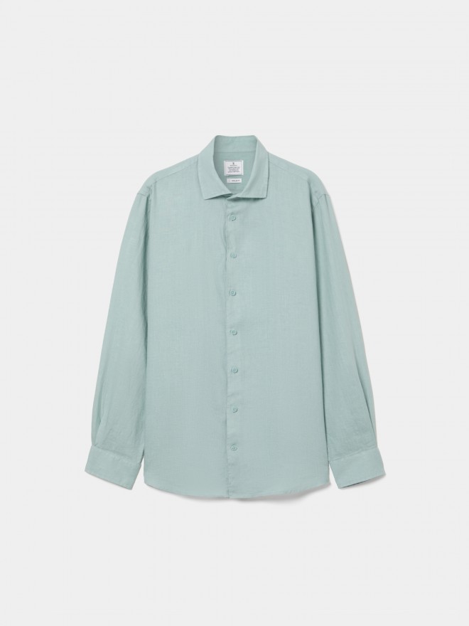 Regular fit linen shirt