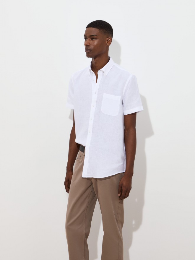 Short-sleeved linen shirt Short-sleeved linen shirt