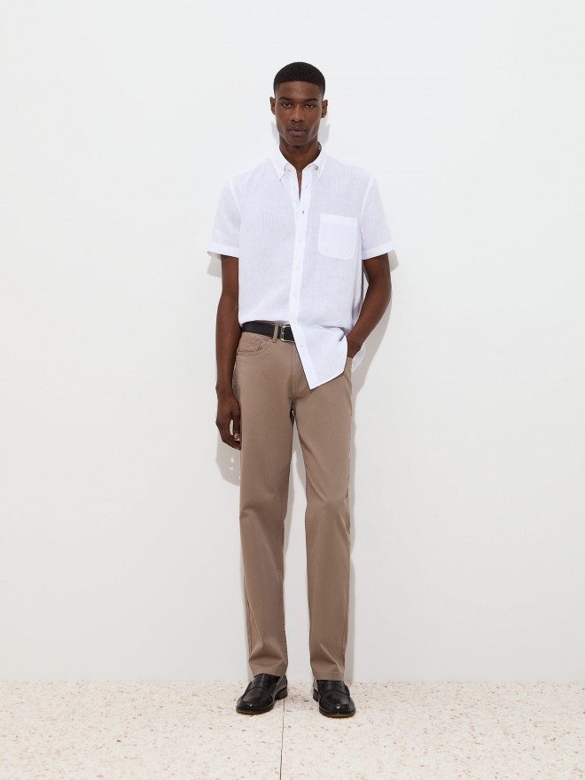 Short-sleeved linen shirt Short-sleeved linen shirt