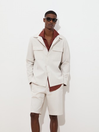Cotton overshirt with pockets