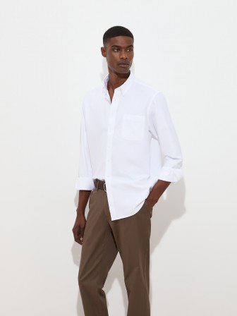 Camisa Oxford de algodón de corte regular Camisa Oxford de algodón de corte regular