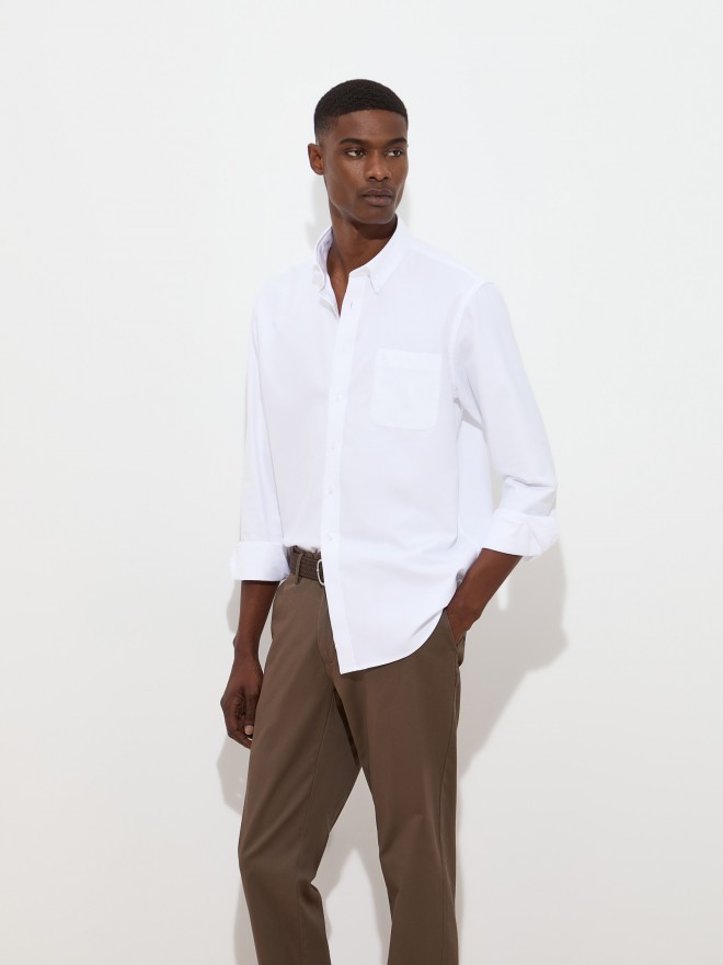Regular fit cotton oxford shirt Regular fit cotton oxford shirt