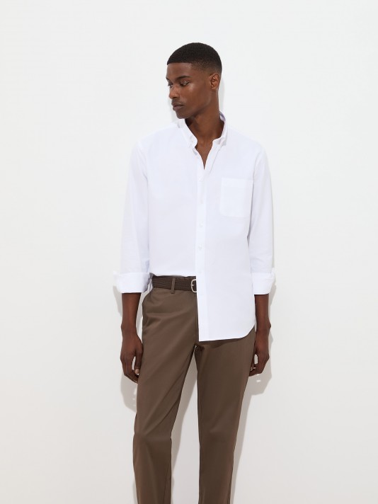 Regular fit cotton oxford shirt