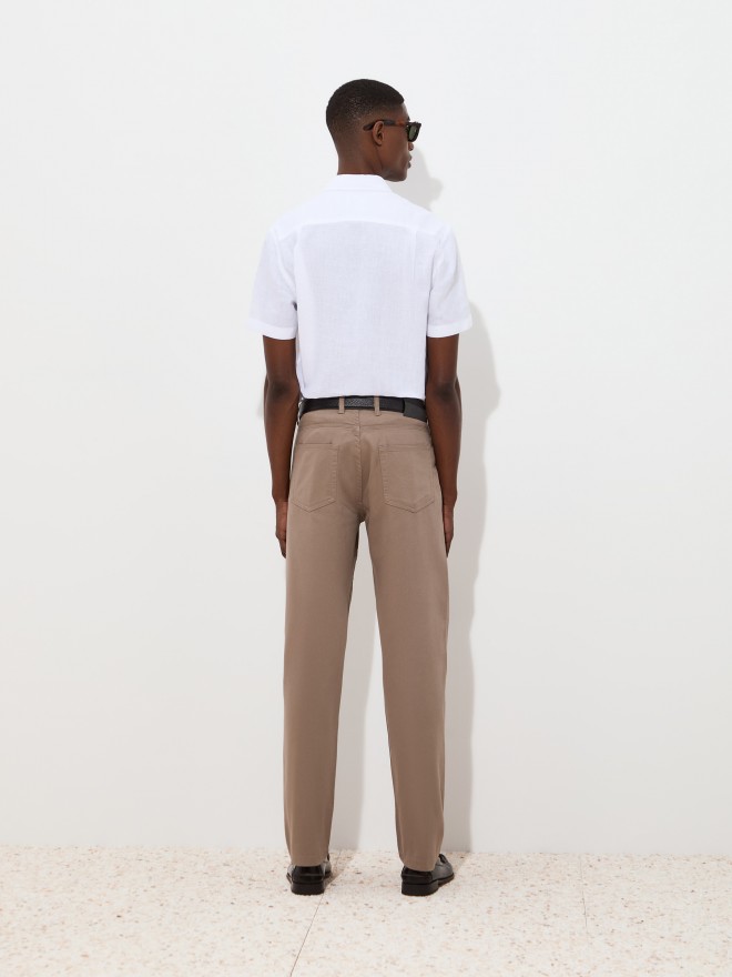 Regular fit twill pants