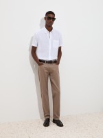 Regular fit twill pants