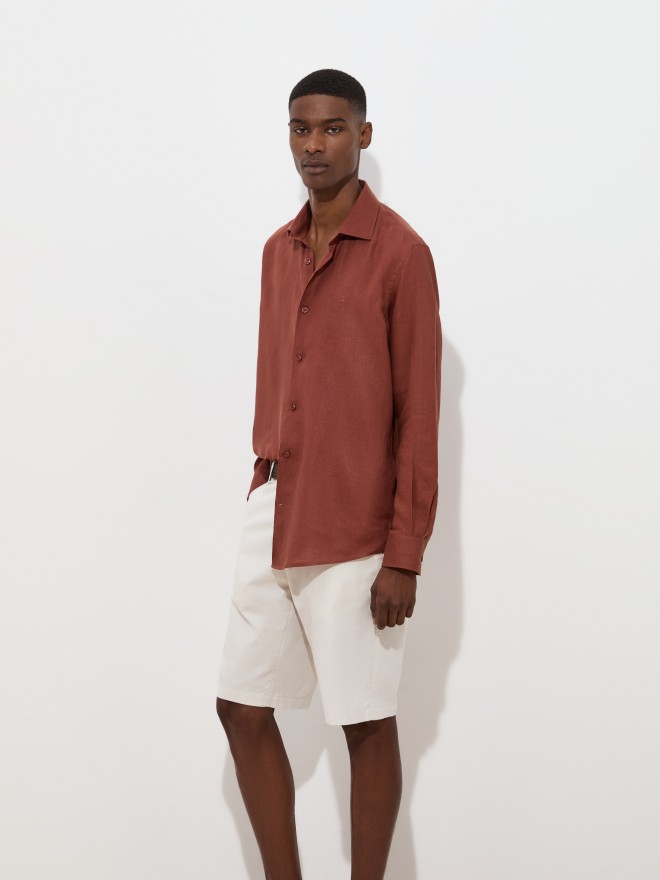 Regular fit linen shirt Regular fit linen shirt
