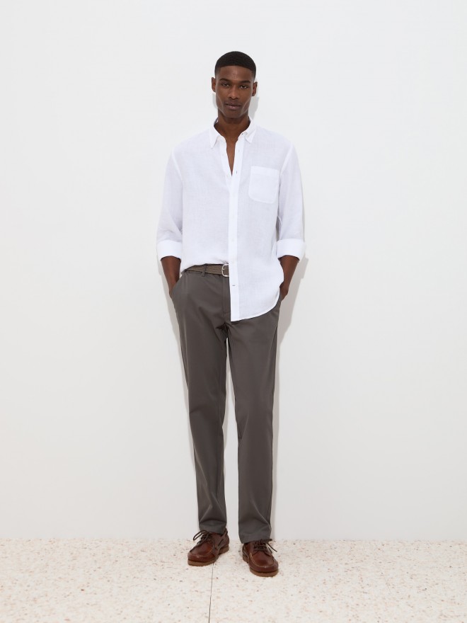 Regular fit linen shirt