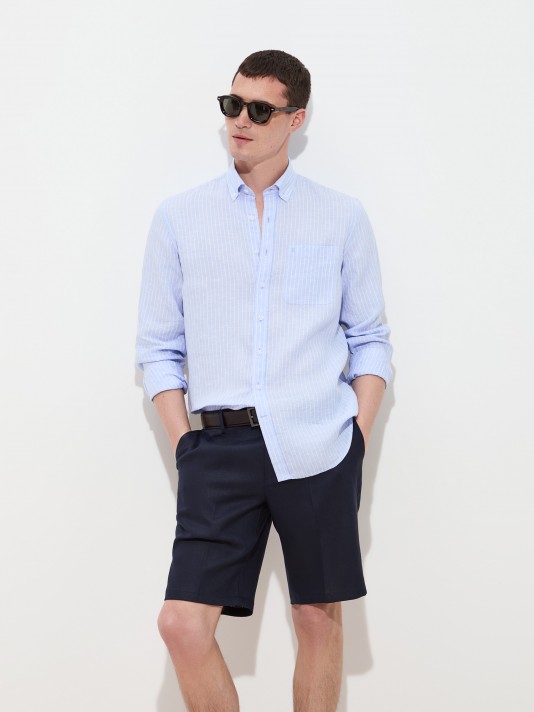 Striped linen shirt