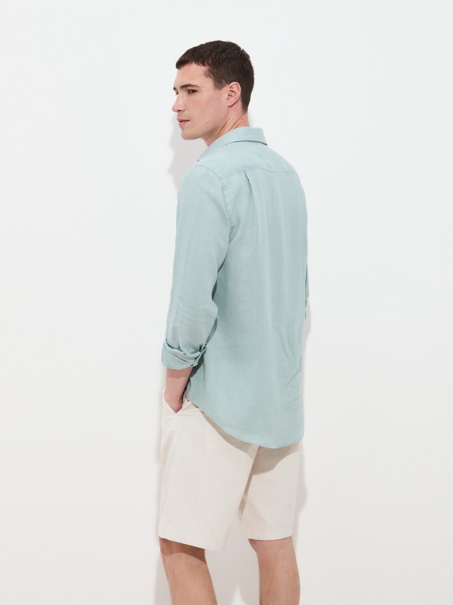 Regular fit linen shirt