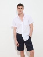 Short-sleeved shirt in linen and cotton Short-sleeved shirt in linen and cotton