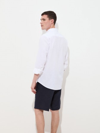 Regular fit shirt in linen and cotton Regular fit shirt in linen and cotton