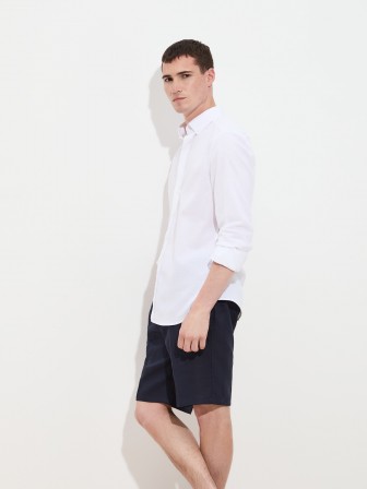 Regular fit shirt in linen and cotton Regular fit shirt in linen and cotton