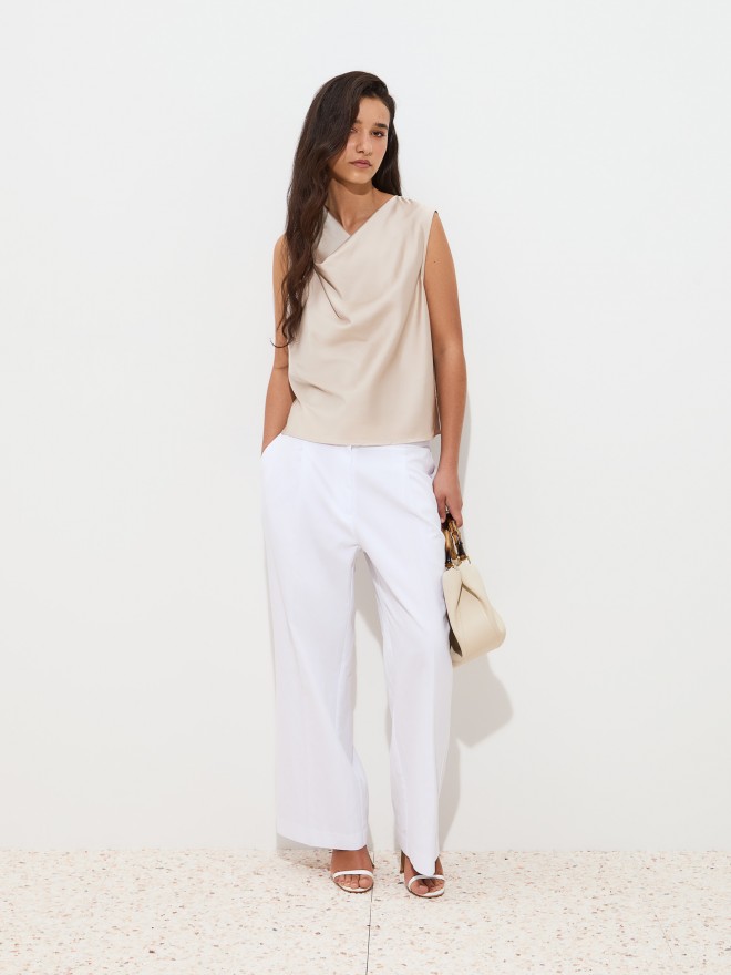 Draped flowy blouse Draped flowy blouse