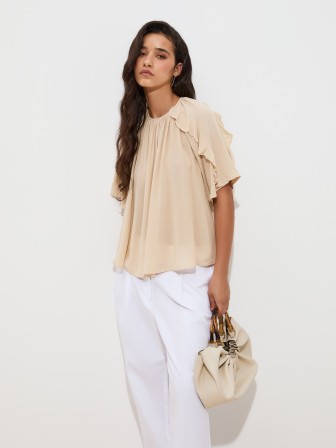 Flowy blouse with ruffles Flowy blouse with ruffles