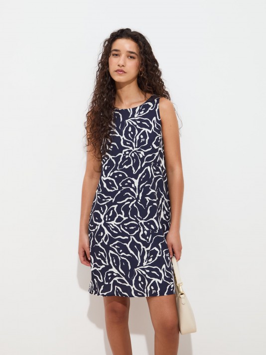 Vestido curto estampado
