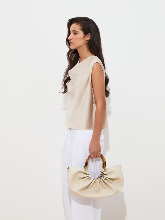 Draped flowy blouse Draped flowy blouse