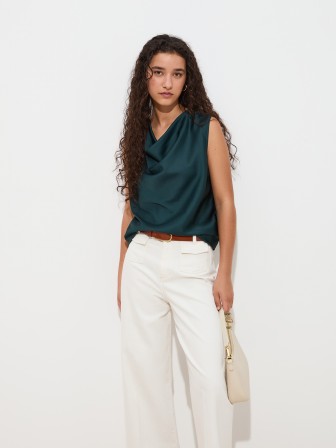 Draped flowy blouse Draped flowy blouse