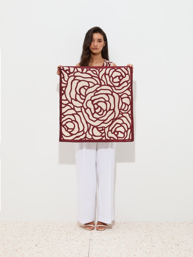 Printed silk scarf
