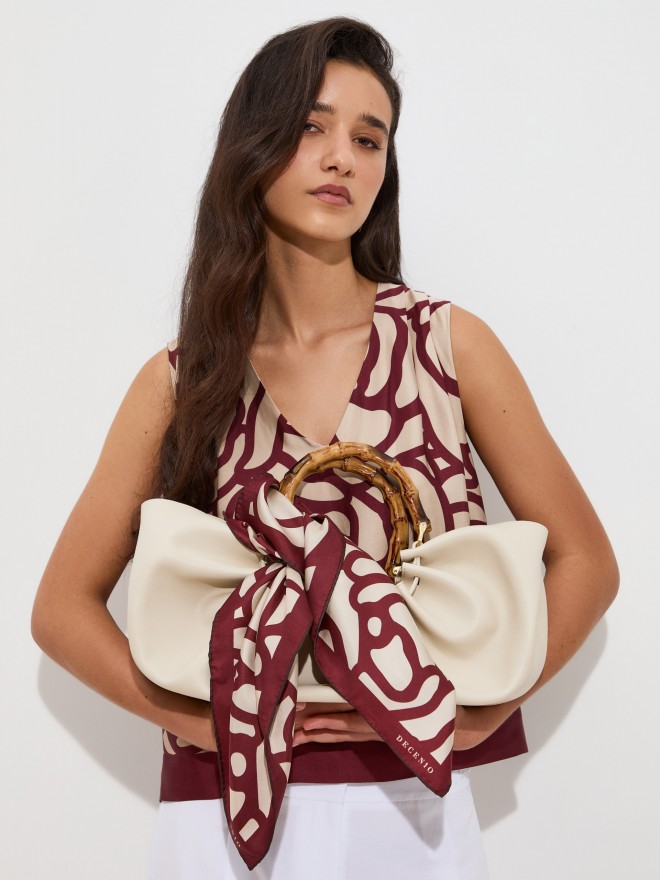 Printed silk scarf