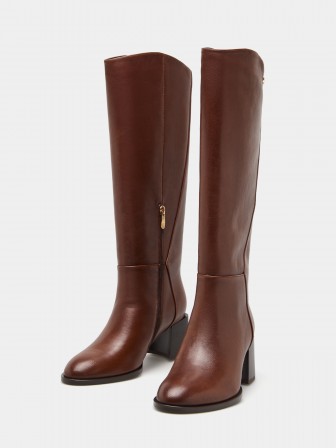 High-top leather boots High-top leather boots