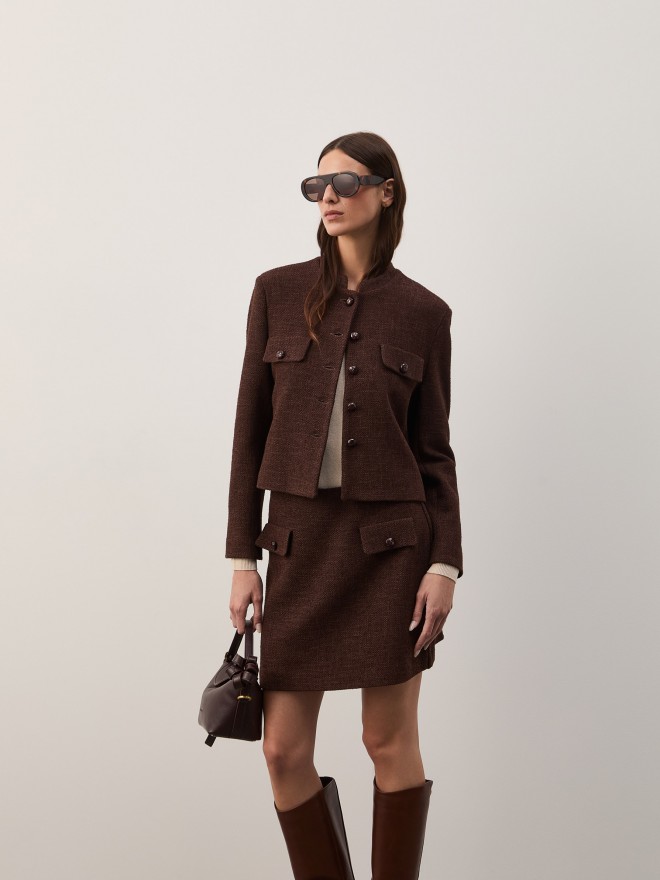 Chaqueta corta de tweed Chaqueta corta de tweed