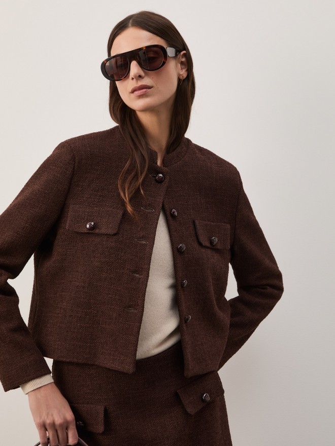 Chaqueta corta de tweed Chaqueta corta de tweed