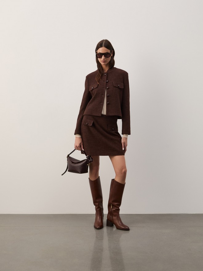 Chaqueta corta de tweed Chaqueta corta de tweed