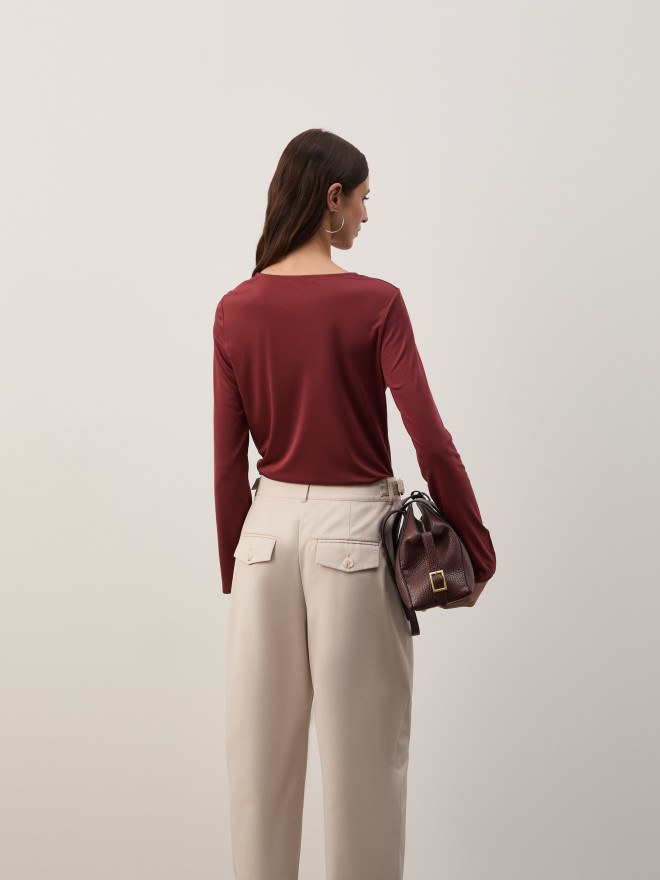 Camisola de malha em liocel