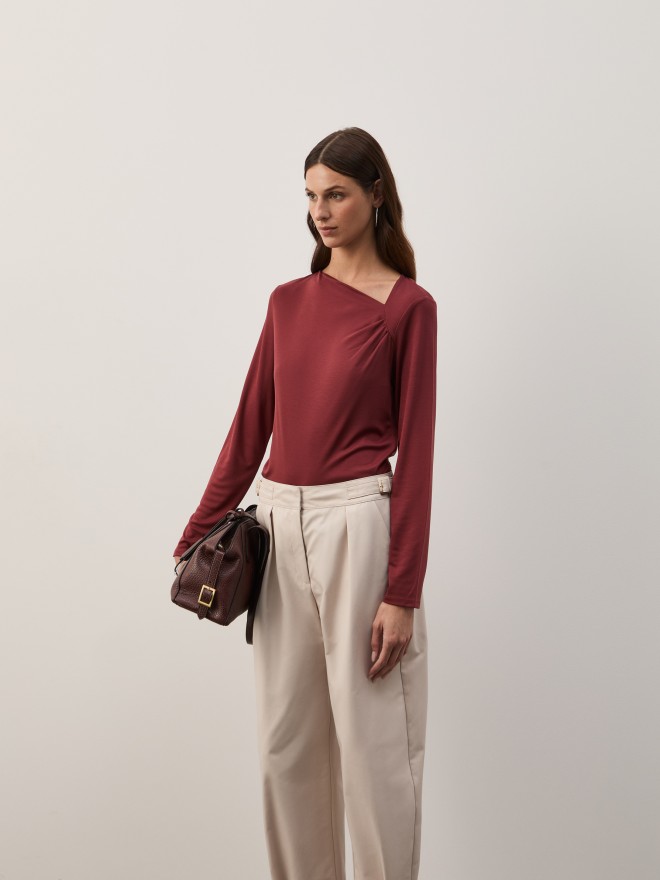 Camisola de malha em liocel