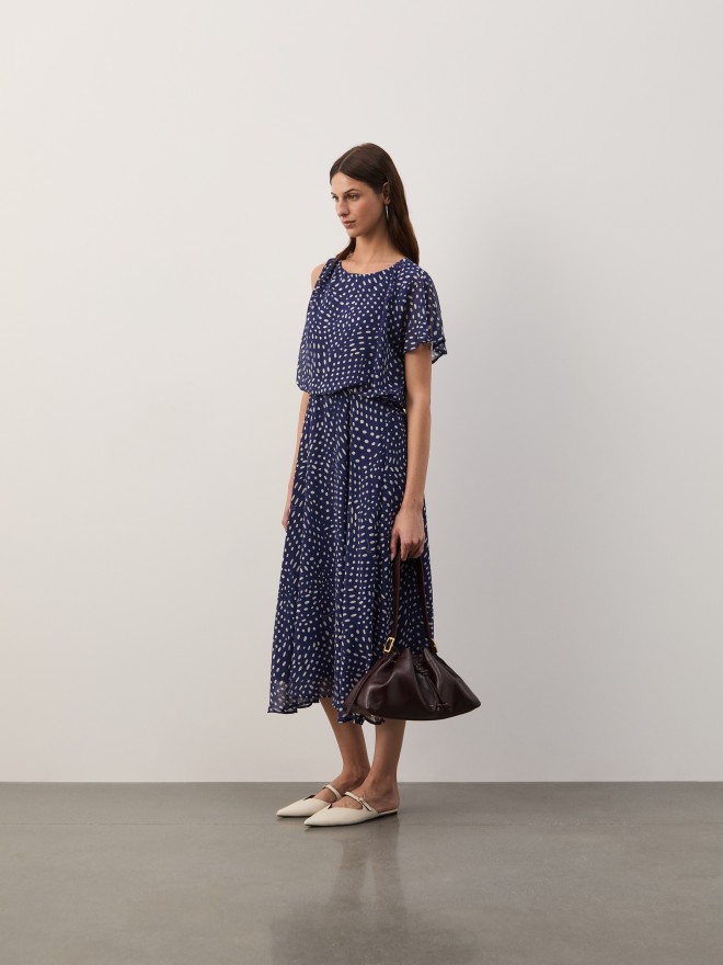 Vestido midi estampado