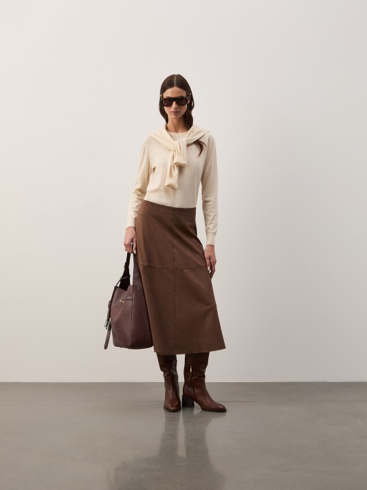Midi flared skirt