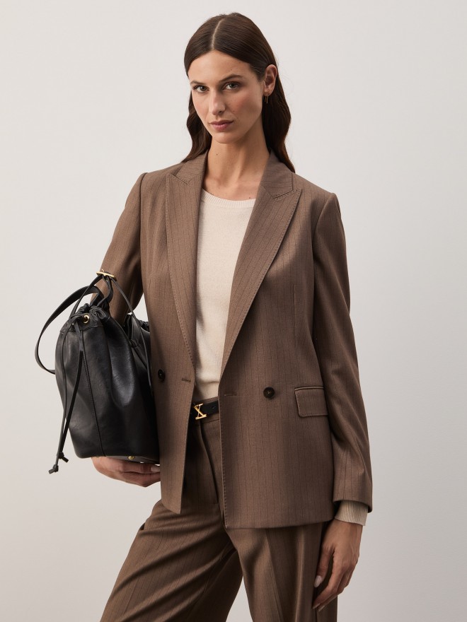 Double-breasted striped blazer Double-breasted striped blazer