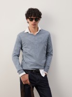 Wool pullover with V-neck Wool pullover with V-neck