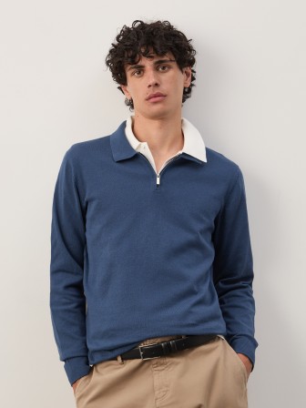 Polo shirt in cotton and cashmere Polo shirt in cotton and cashmere