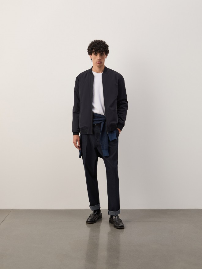 Reversible bomber jacket