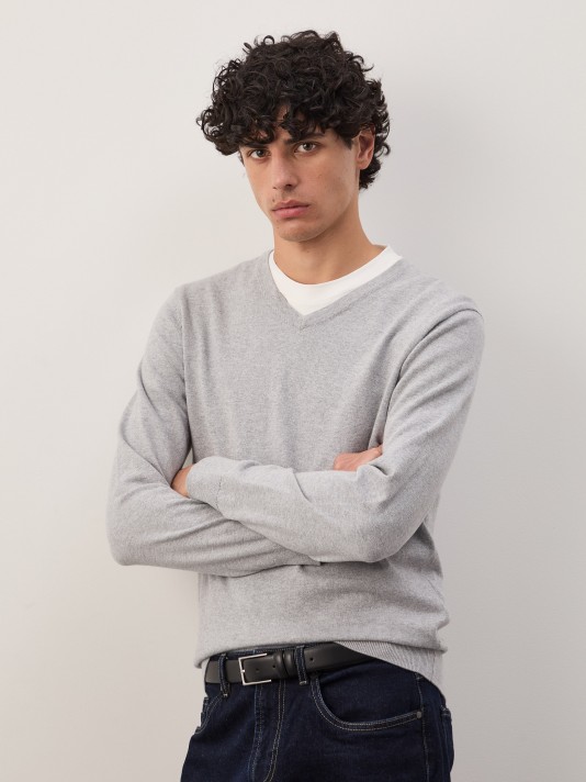 Cotton and cashmere pullover