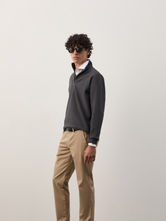 Sweater with half-zip closure Sweater with half-zip closure