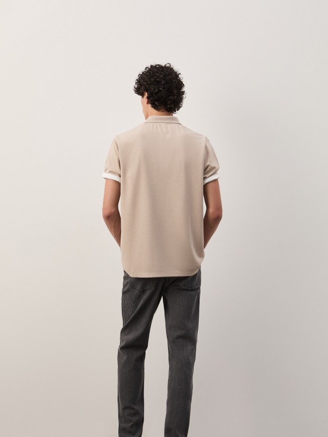 Regular fit knit polo shirt Regular fit knit polo shirt