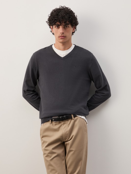 Cotton and cashmere pullover